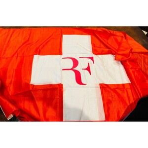 NIKE Federer Premier RF SS V-Neck Tennis Tee Shirt PLUS Swiss Flags (2) READ Med